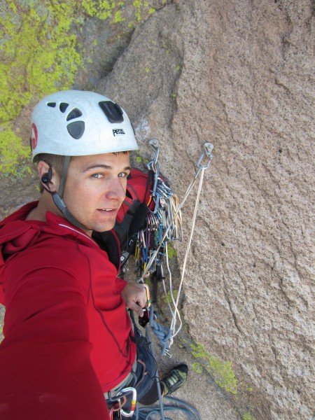 Pitch 1 was a stellar 5.7 corner with great face climbing above.