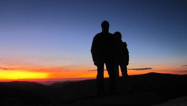 Half Dome summit sunset, 12/30/11