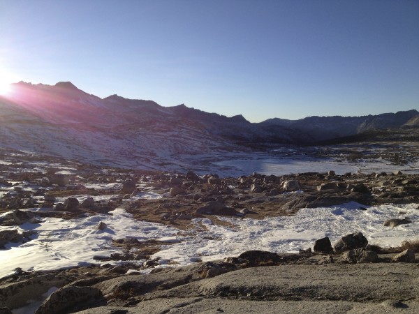 Looking back from Paiute Pass.