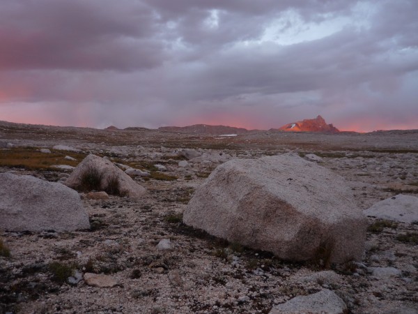 Mount Humphreys at sunset from Royce lakes