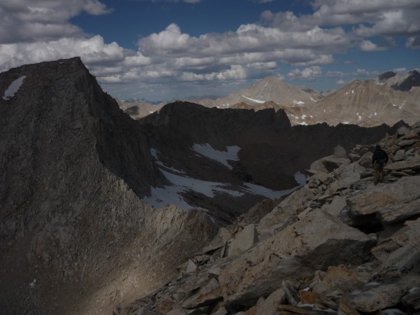 heading down towards the royce/feather col