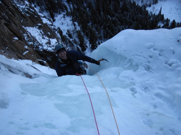 The Ames Ice Hose - Frank on the 3rd pitch which was wonderfully steep...