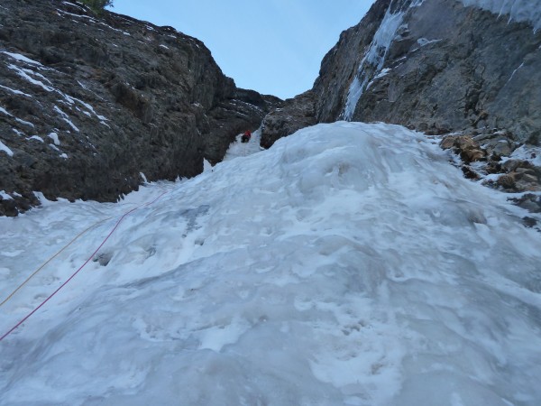 The Ribbon - fatter ice up higher. Lots of almost steep ice, too.    &...