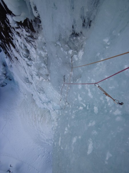 From above the steep stuff on the 2nd pitch. The angle was beginning t...