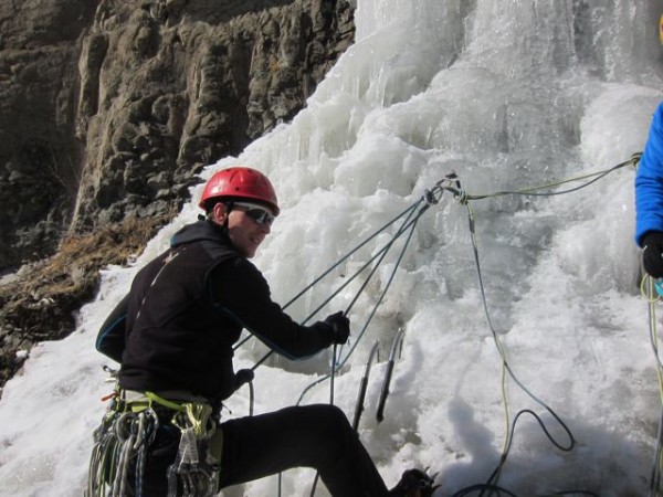 Marco on belay...for all the good it would do!