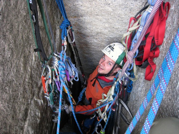 Belay in the alcove