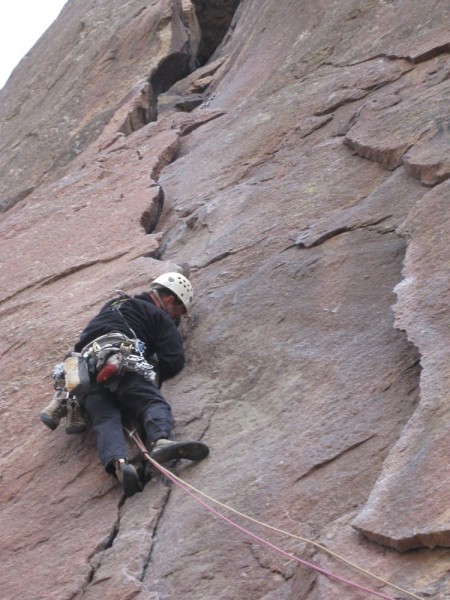 Through the first pitch crux