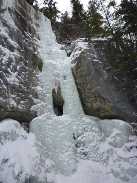 the first pitch of Icy BC WI4