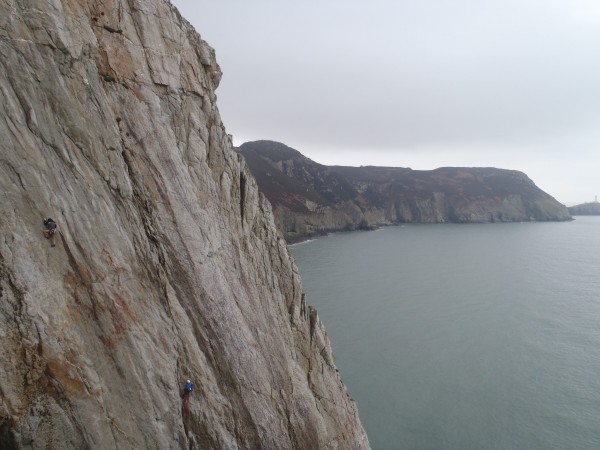 Liam making delicate moves on Wen Slab &#40;White Slab in Welsh&#41;, ...