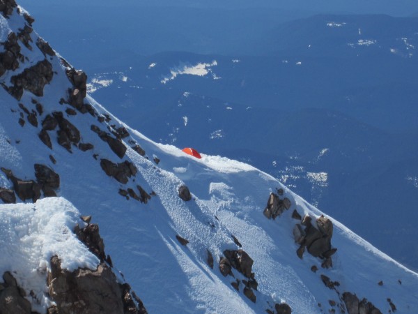 Our tent- just bellow the summit, on Cathedral ridge