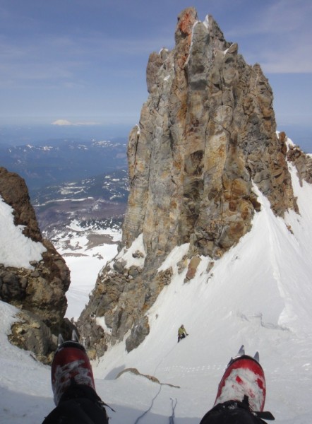 I am coming up the couloir