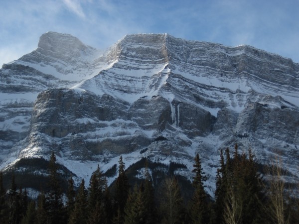 Mt. Rundle and the Trophy Wall - 2/22/12