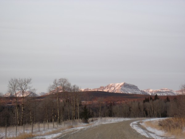 Nice driving conditions getting to the Ghost River Valley - 2/24/12