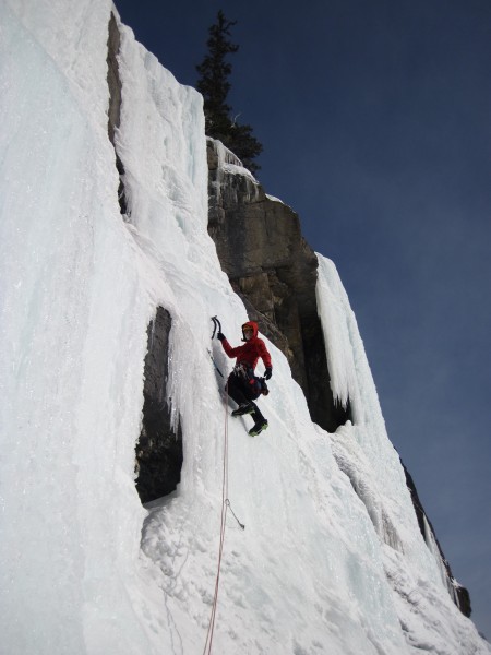 My lead, 3rd pitch on the Weeping Wall - 2/27/12