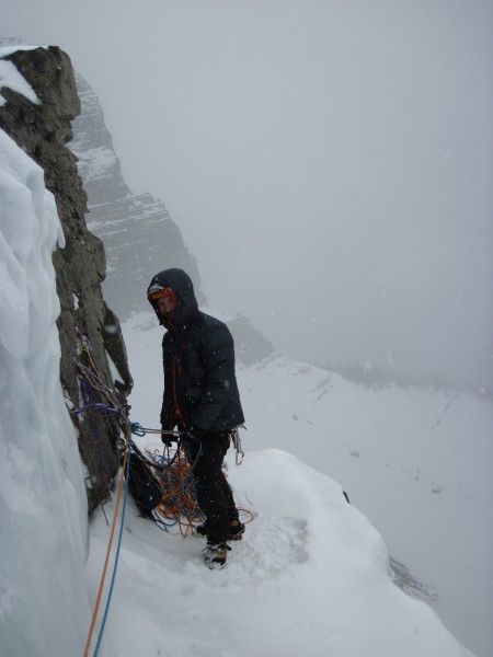 Jack  at the top of  Murchison Falls in mini-blizzard conditions. He's...