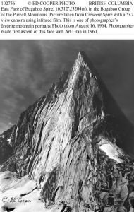 Bugaboo Spire with caption, BC.