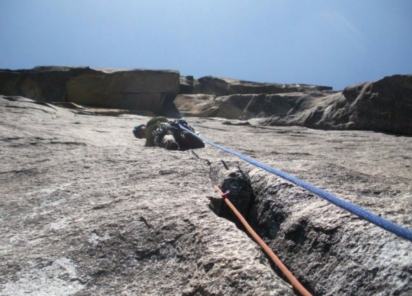 Me leading a 5.9 perfect hand crack