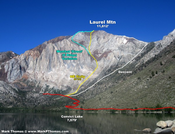 Laurel Mtn from Convict Lake. 3,500' to climb!