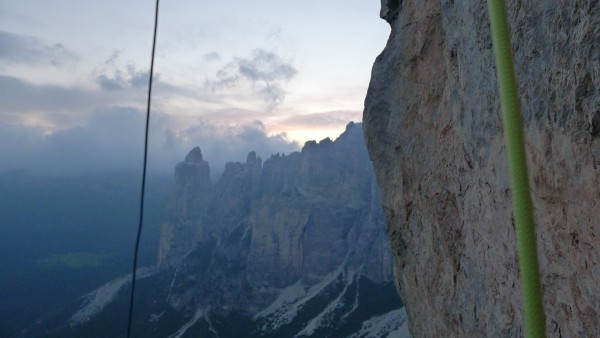 The view from the bivy on top of P 14. Magic!