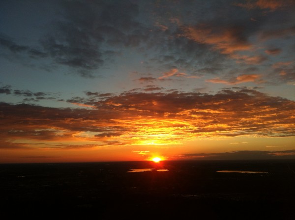 First pitch - sunrise!