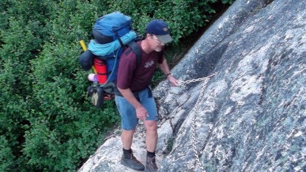 Some nice handrails on the exposed sections of the trail