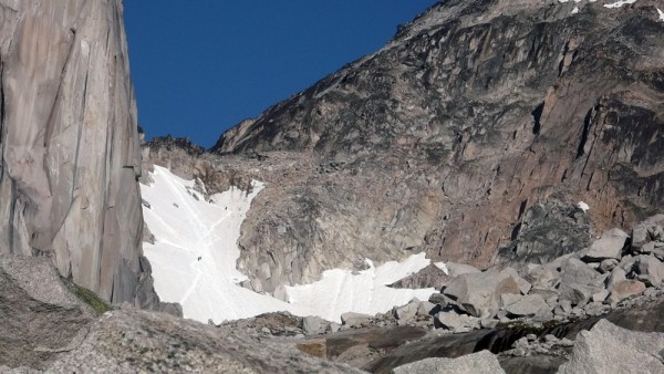 Climbers ahead of us in the Bugaboo-Snowpatch Col