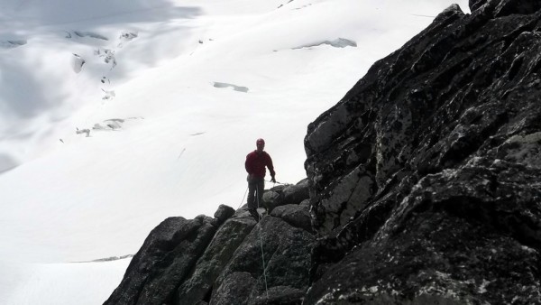 Simul-climbing along the Kain Route