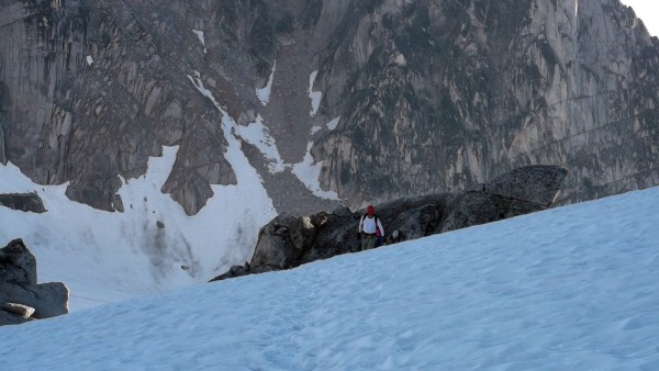 Just above the col on our way to Pigeon Spire