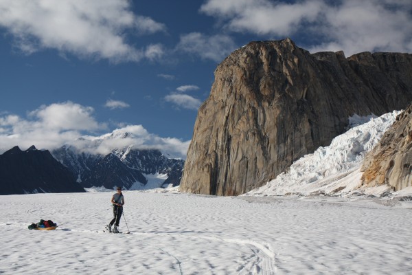 Skiing by the Gargoyle, a huge hunk of rock with only a handful of cli...