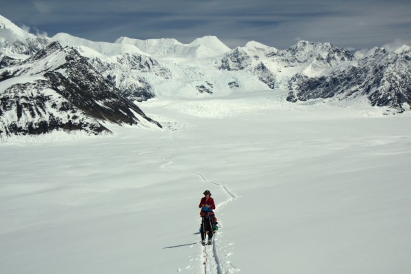 Skiing up to the mountain house