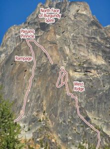 Paisano Pinnacle - West Ridge III 5.9- - Washington Pass, Washington, USA. Click to Enlarge