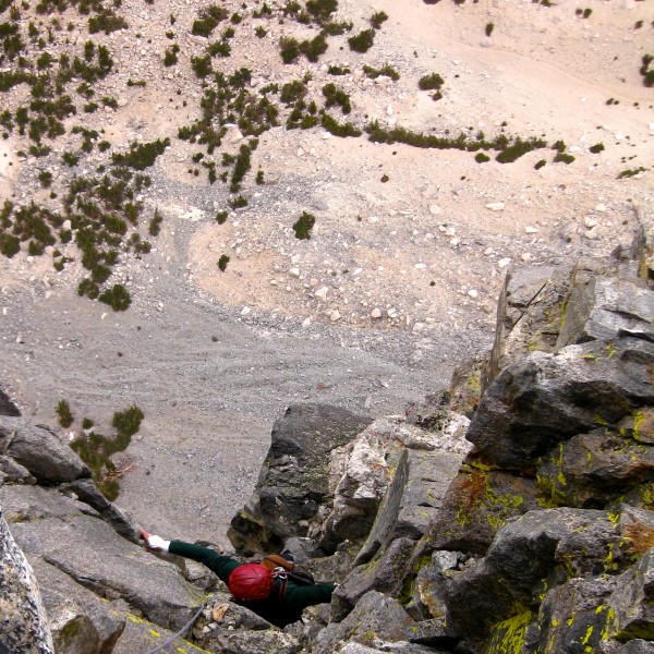 The top of pitch 5 just after the Chimney.