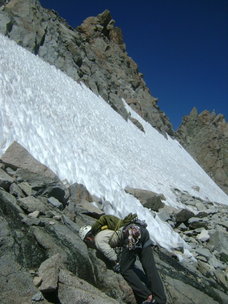 Fresh snowmelt near the top