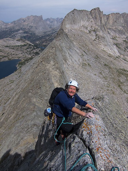 Fran atop pitch 2 of Steeple.