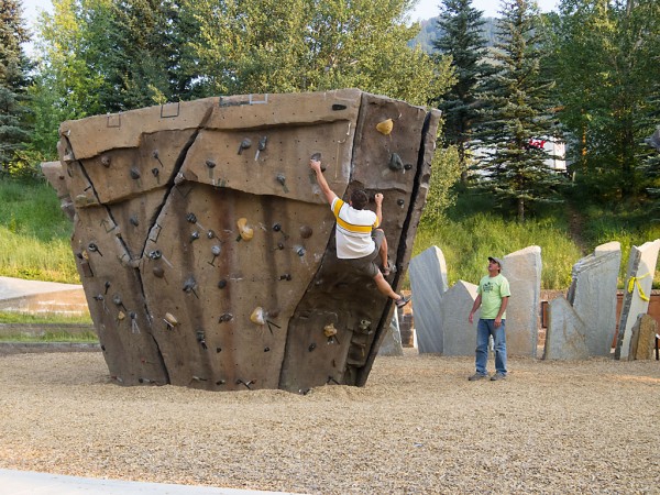 CB on the Beckwith Boulders! Best climbing in town.