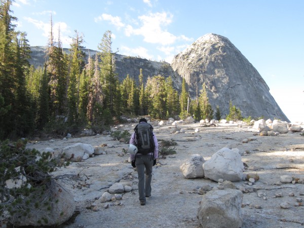 Approaching Razor Back &#40;wall in middle&#41; with Fairview Dome on right