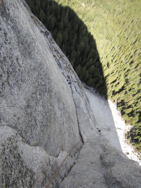 Looking back down on the Crescent Ledge