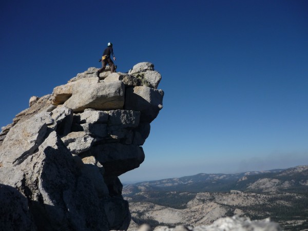 self portrait on Tenaya peak