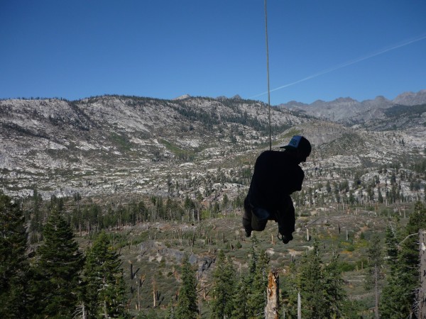 lowering at Bear crag