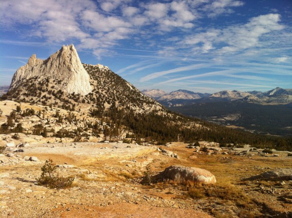 i could never tire of looking at Cathedral peak, Conness lurks