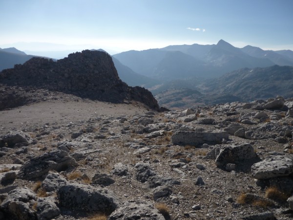 view on the approach from the sandy plateau