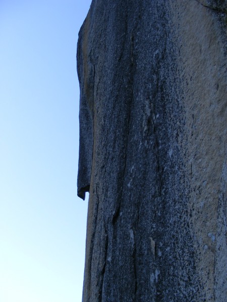 The Reanimator hanging curtain of rock from my pitch 9 bivvy. At this ...