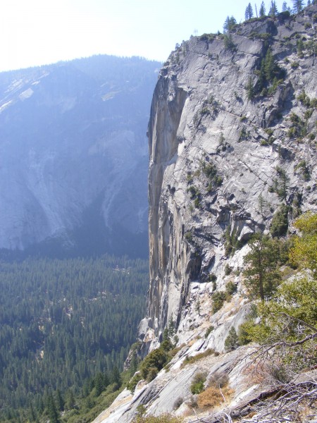 Profile view of Washington Column from the North Dome Gully. The Prow ...