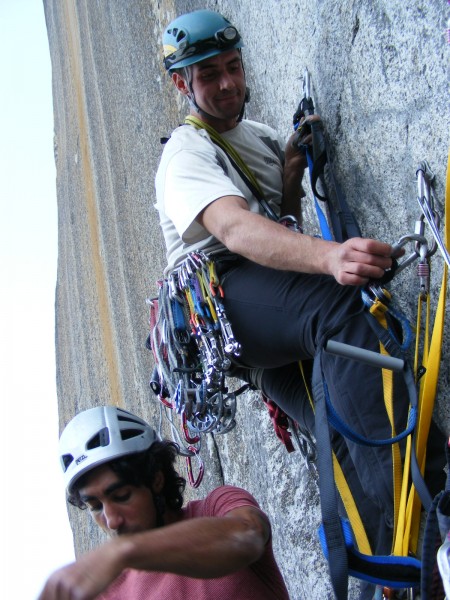 Vitaly and Hamik passing me at the start of pitch 4.