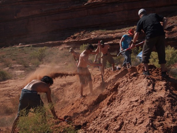 This crew is making the dirt fly!