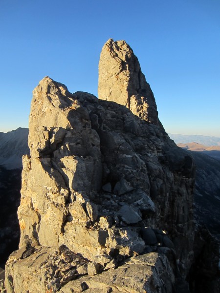 Looking back at some towers atop the Middle Buttress of Dark Star.