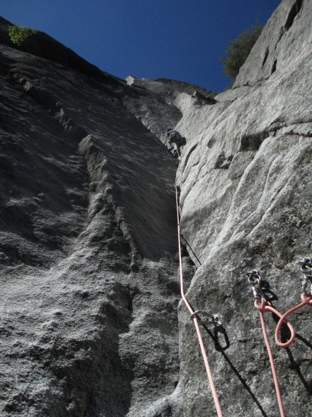 Steve about to bust the crux &#40;.10c+&#41; transition into the next ...