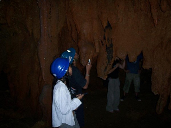 marveling at the formations inside