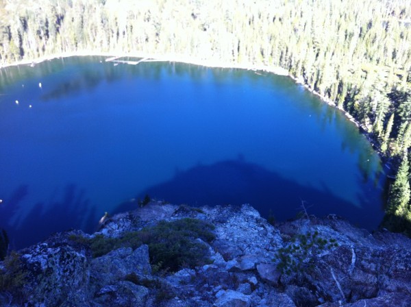 Looking back down to Cliff Lake