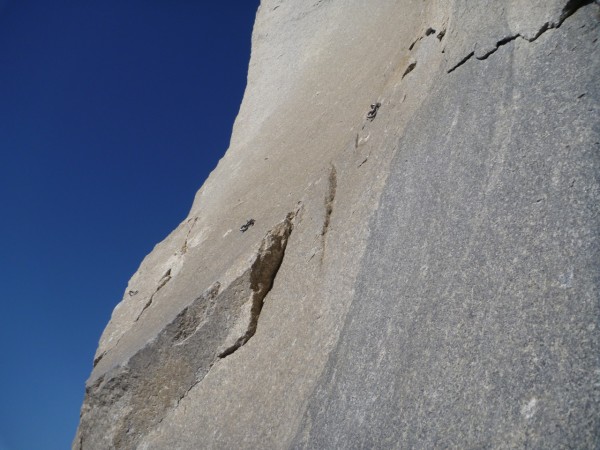 How close I got to the belay before running out of rope